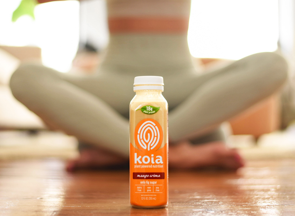 Koia mango smoothie yoga