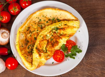 Omelet with veggies