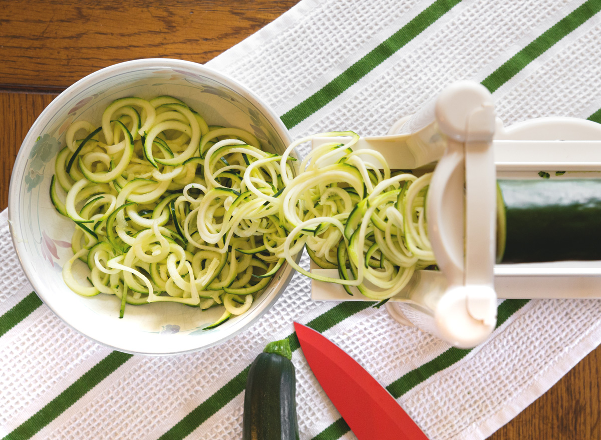 Zucchini noodles spiralized