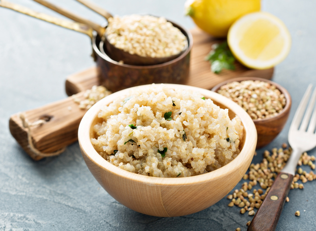 Cooked Quinoa - muscle building foods