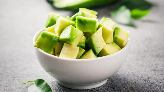 Cubed avocado