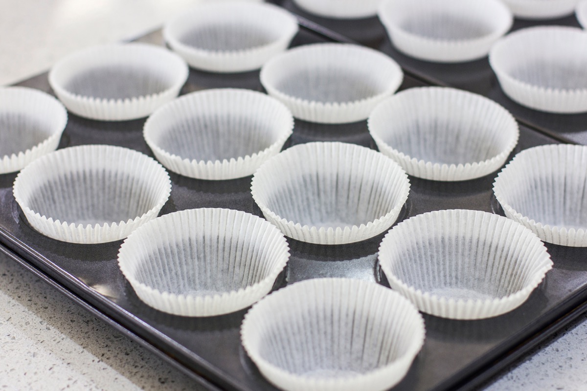 Empty cupcake tin