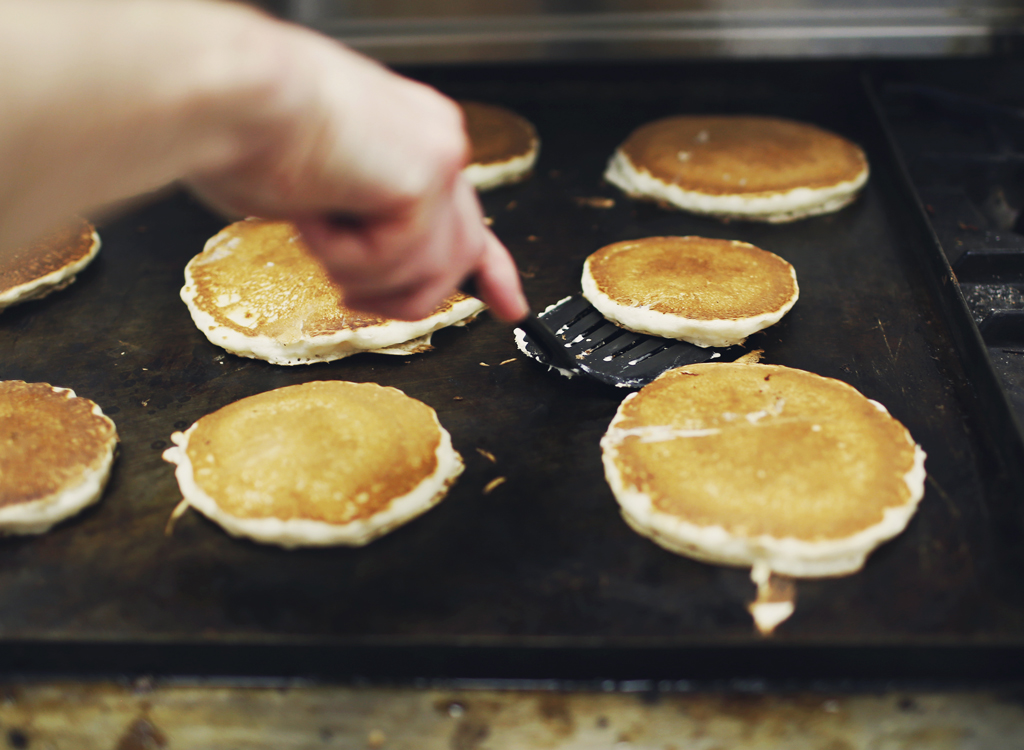 Flipping pancakes