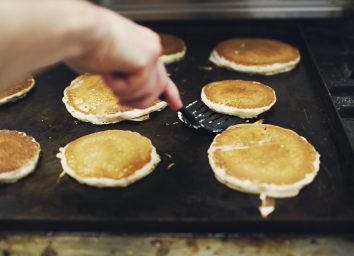 Flipping pancakes