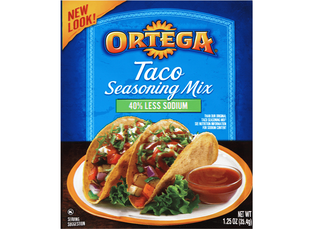 Ortega taco seasoning mix 40 percent less sodium