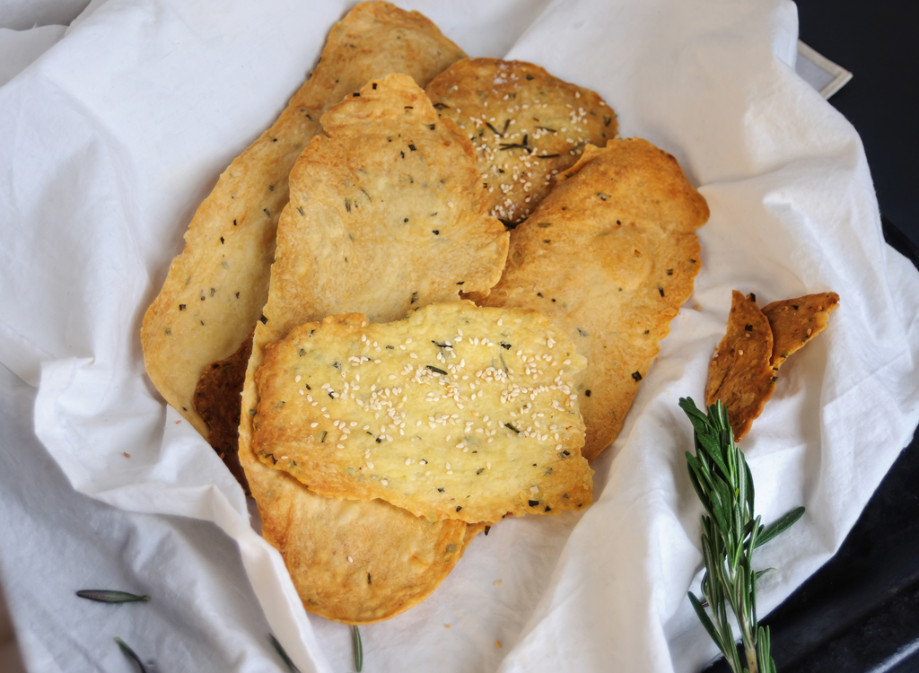 Rosemary pizza dough crackers