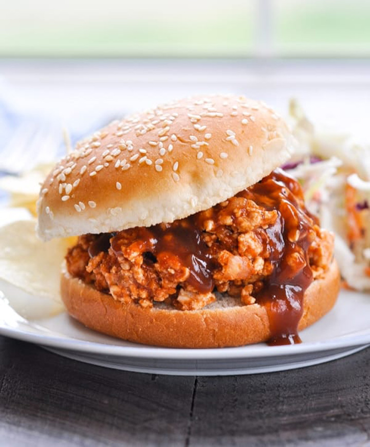 Slow cooker sloppy joe turkey burger