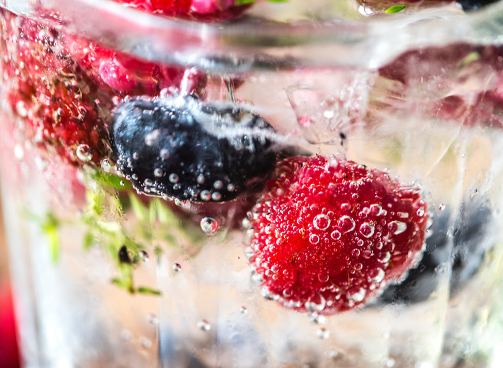 Sparkling water fruit