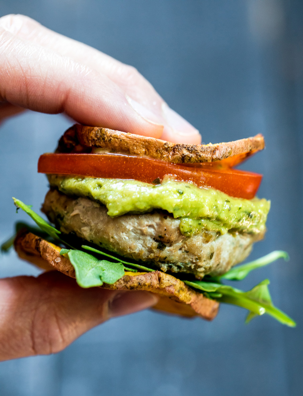 Sweet potato turkey burger