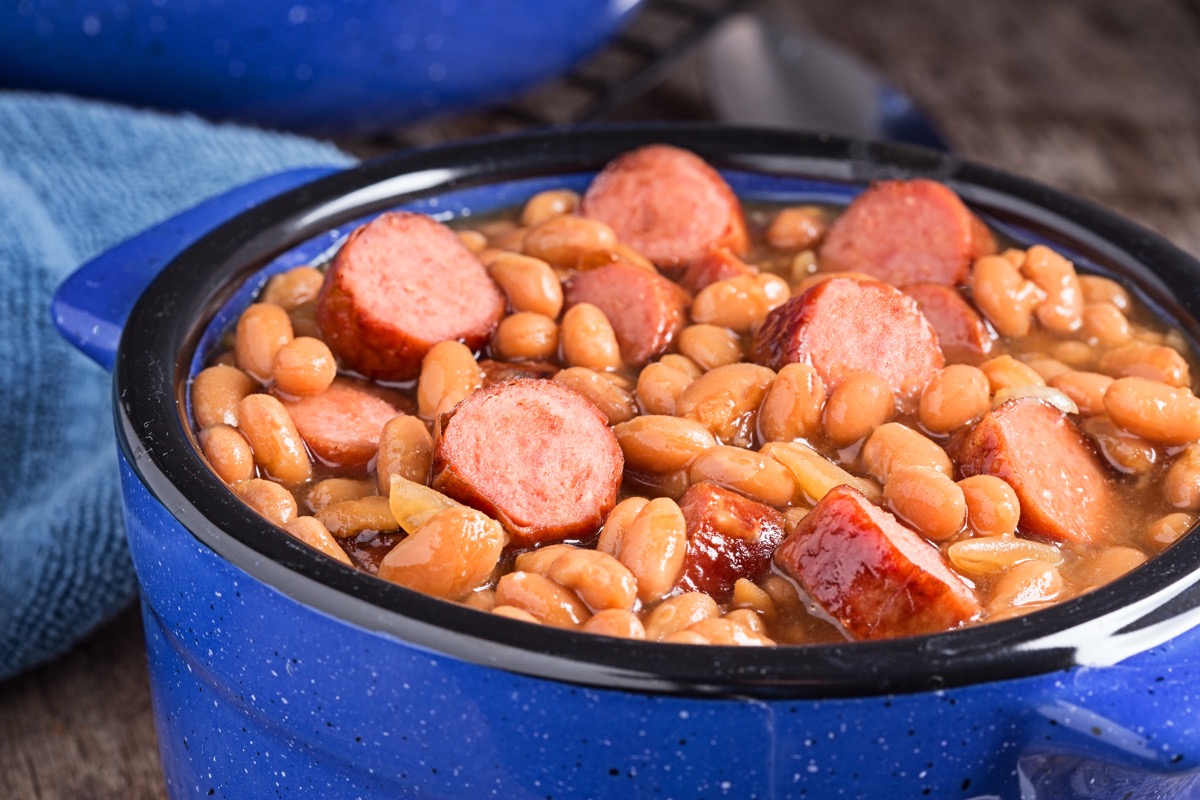 Beans and hotdogs