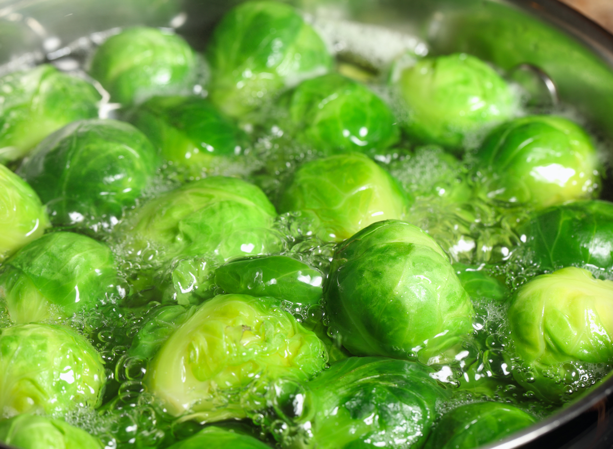 Boiled brussels sprouts