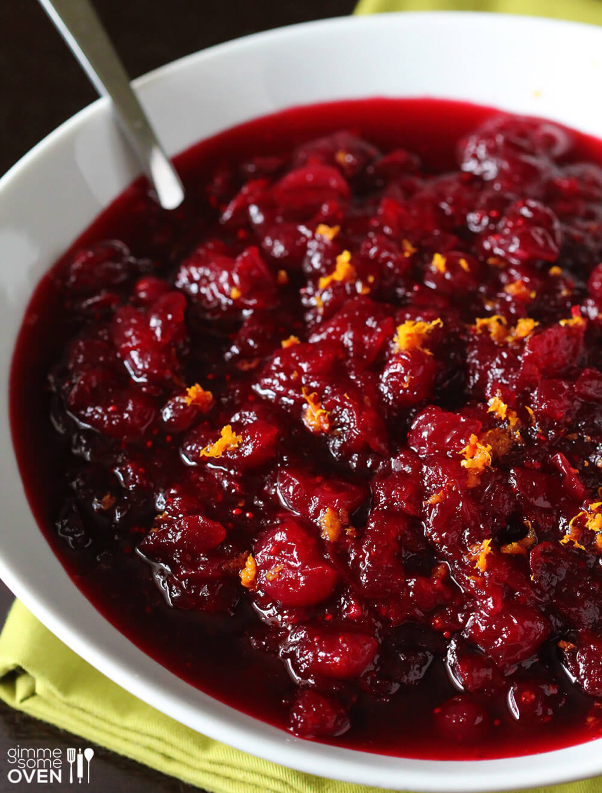 Bourbon orange cranberry sauce