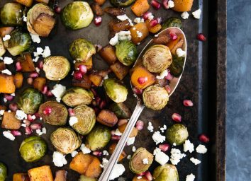 Brussels sprouts with squash and gorgonzola