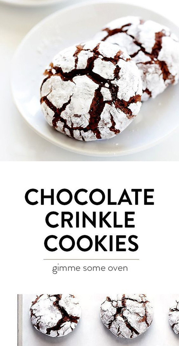 Chocolate crinkle cookies pin