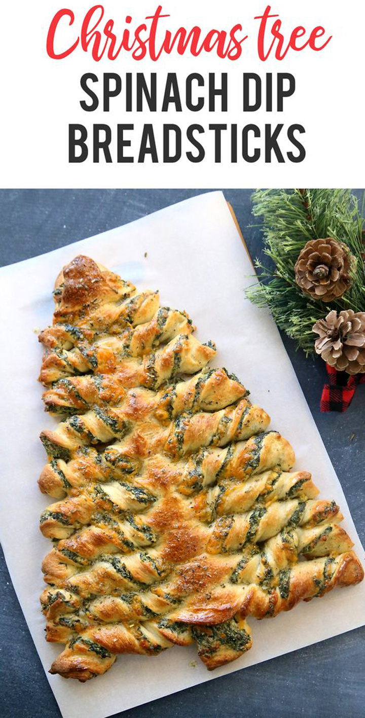 Christmas tree spinach breadsticks pin