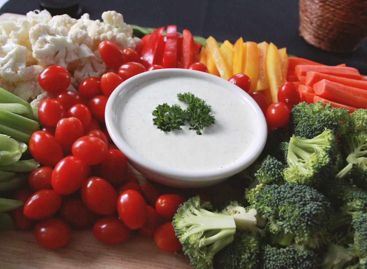 Crudite vegetable platter