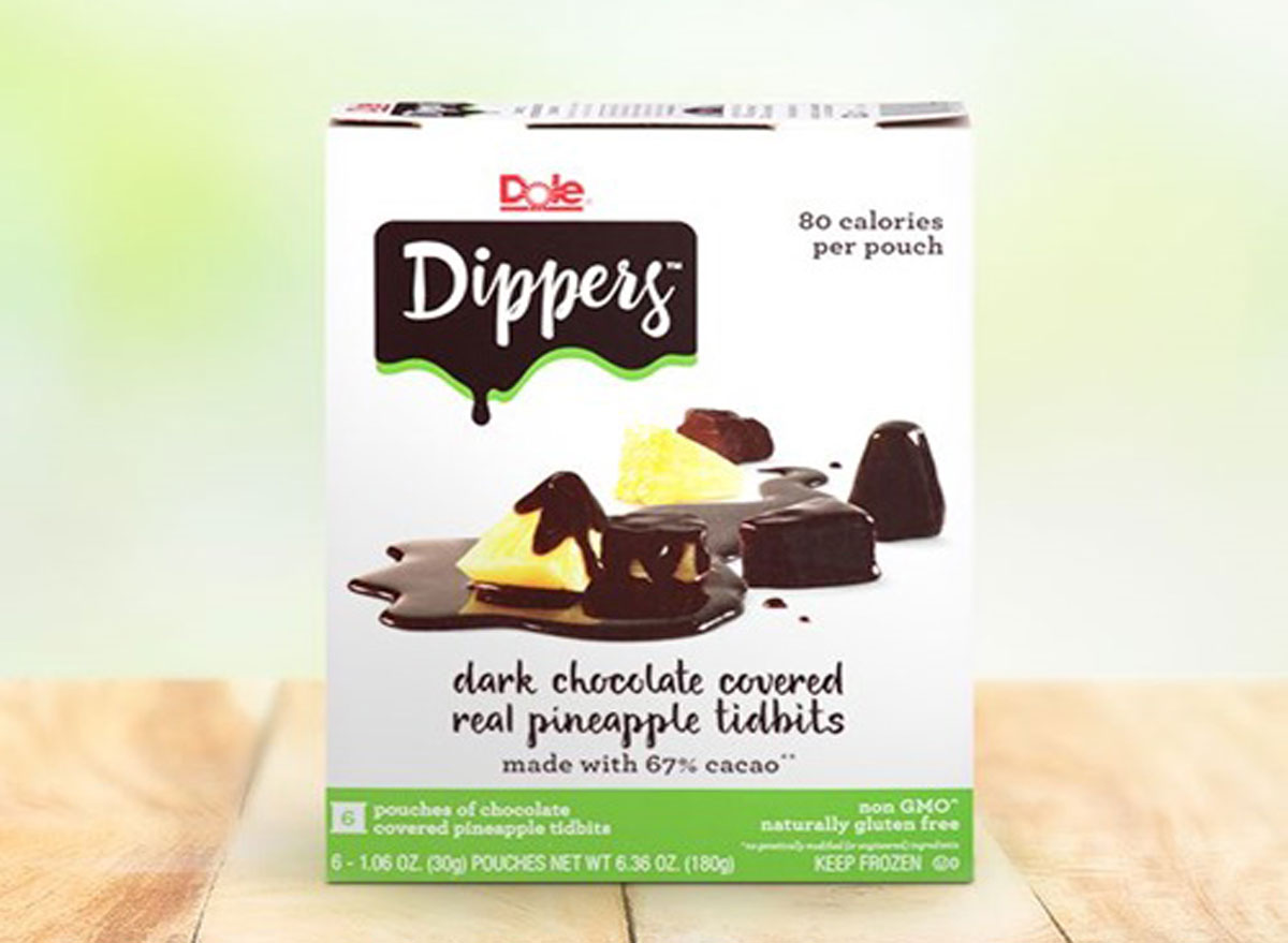 Dole Dippers dark chocolate covered pineapple