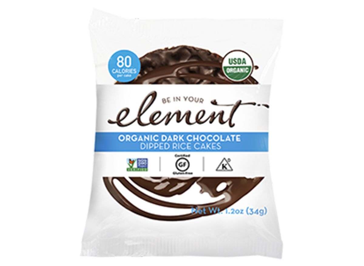 Element organic dark chocolate dipped rice cakes