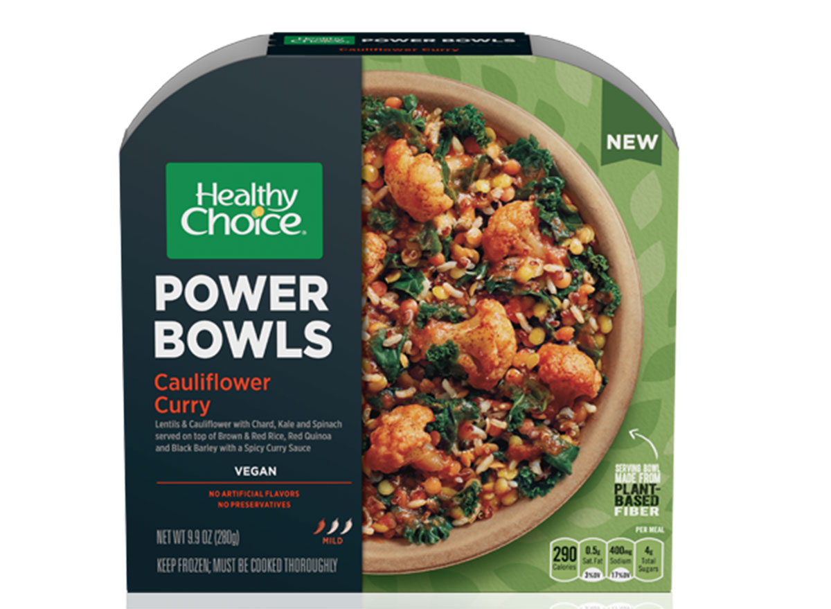 Healthy choice curry cauliflower power bowl