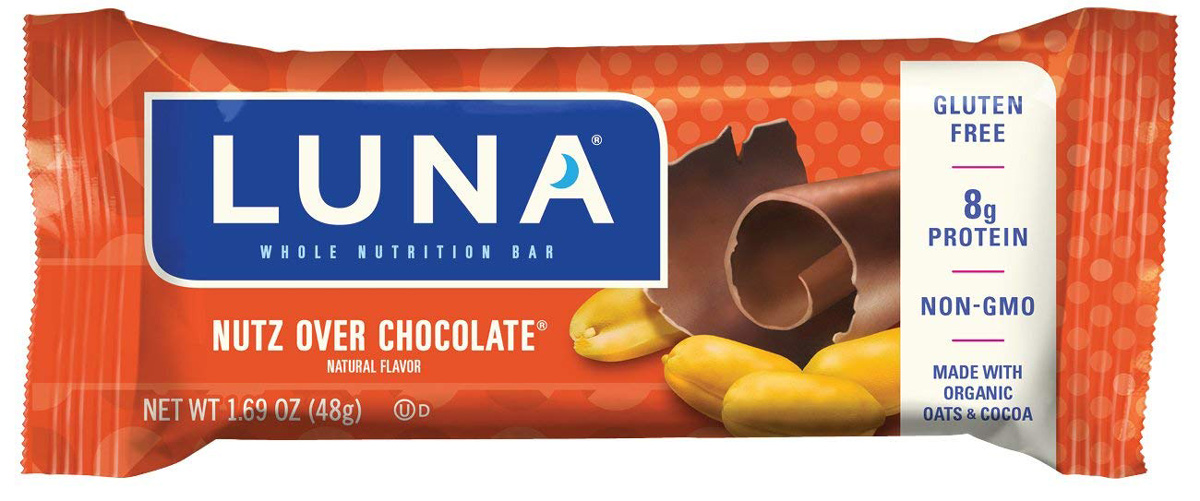 Luna bar nutz over chocolate
