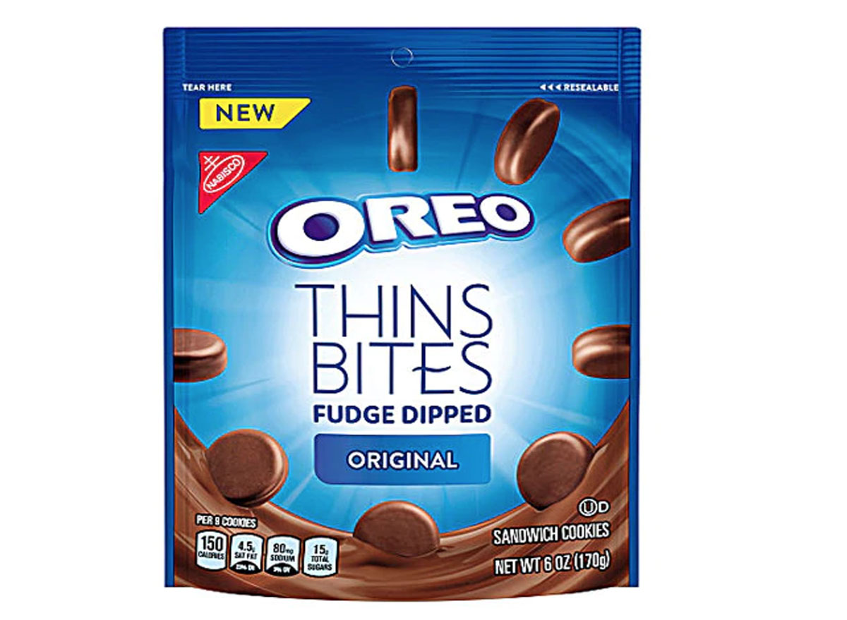 Oreo thins bites fudge dipped