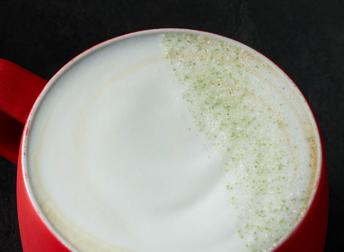 Starbucks juniper drink in mug