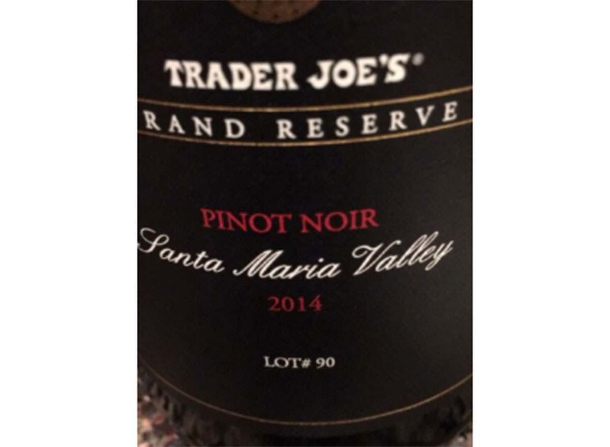 2014 Trader joes grand reserve pinot noir santa maria valley