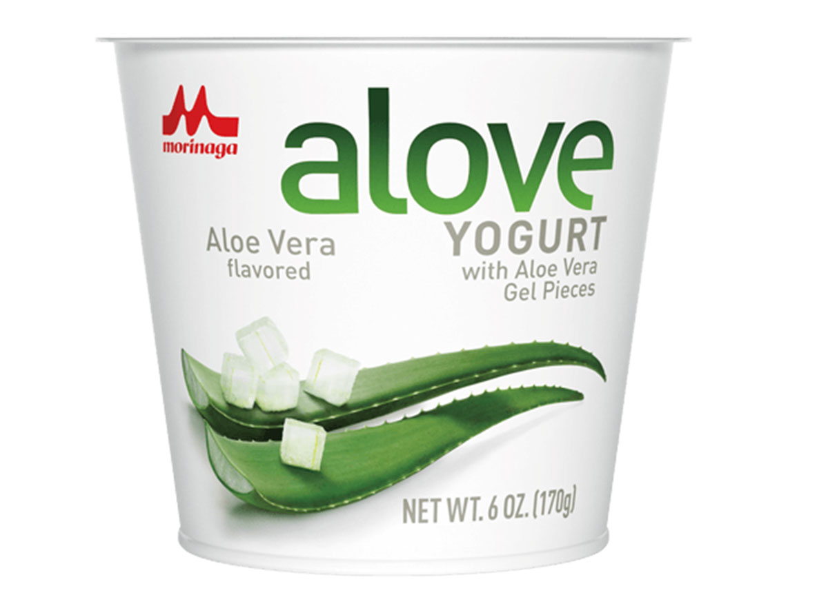 Aloe vera flavored yogurt