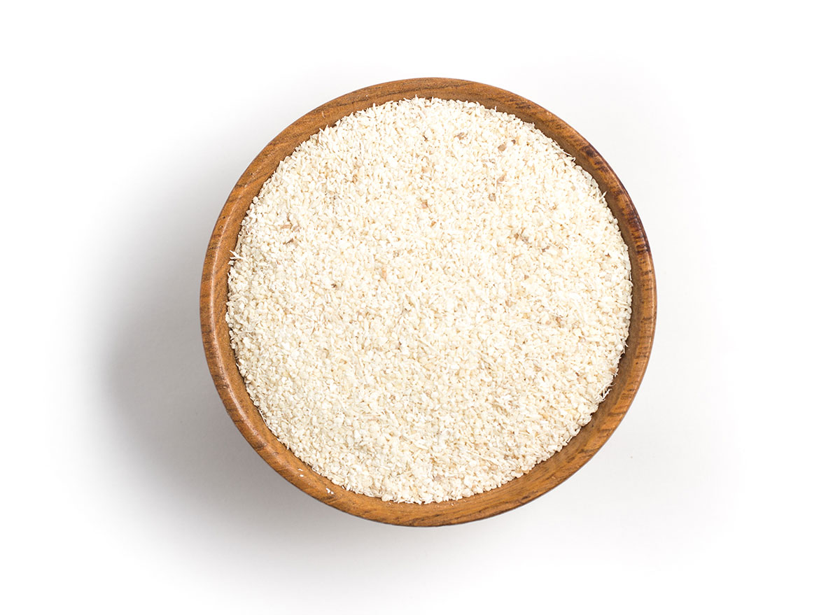 Cassava flour in bowl