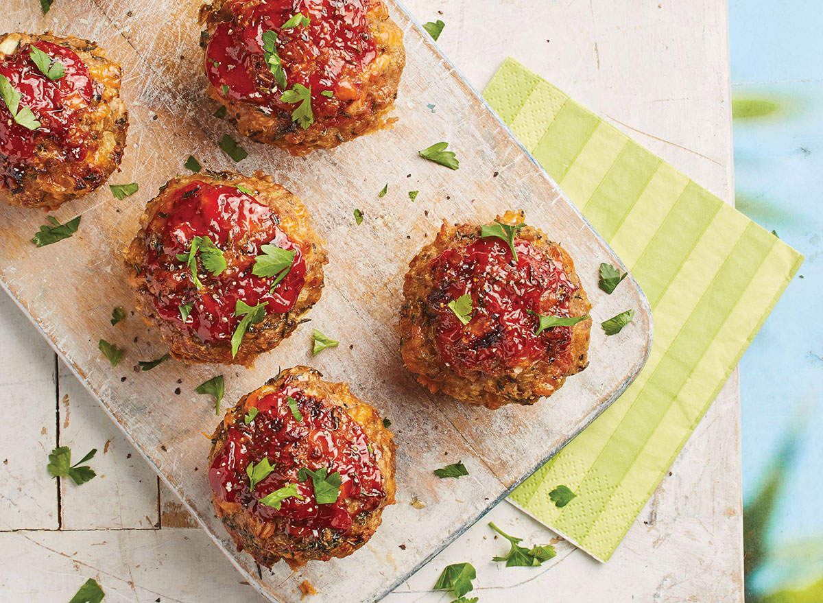 Cheesy turkey meatloaf muffins