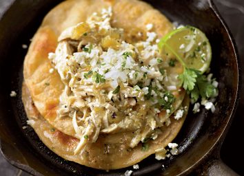 Chicken tacos with salsa verde