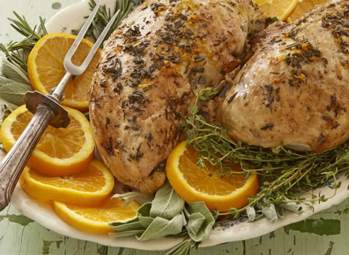 crock pot ladies roasted turkey with oranges and herbs