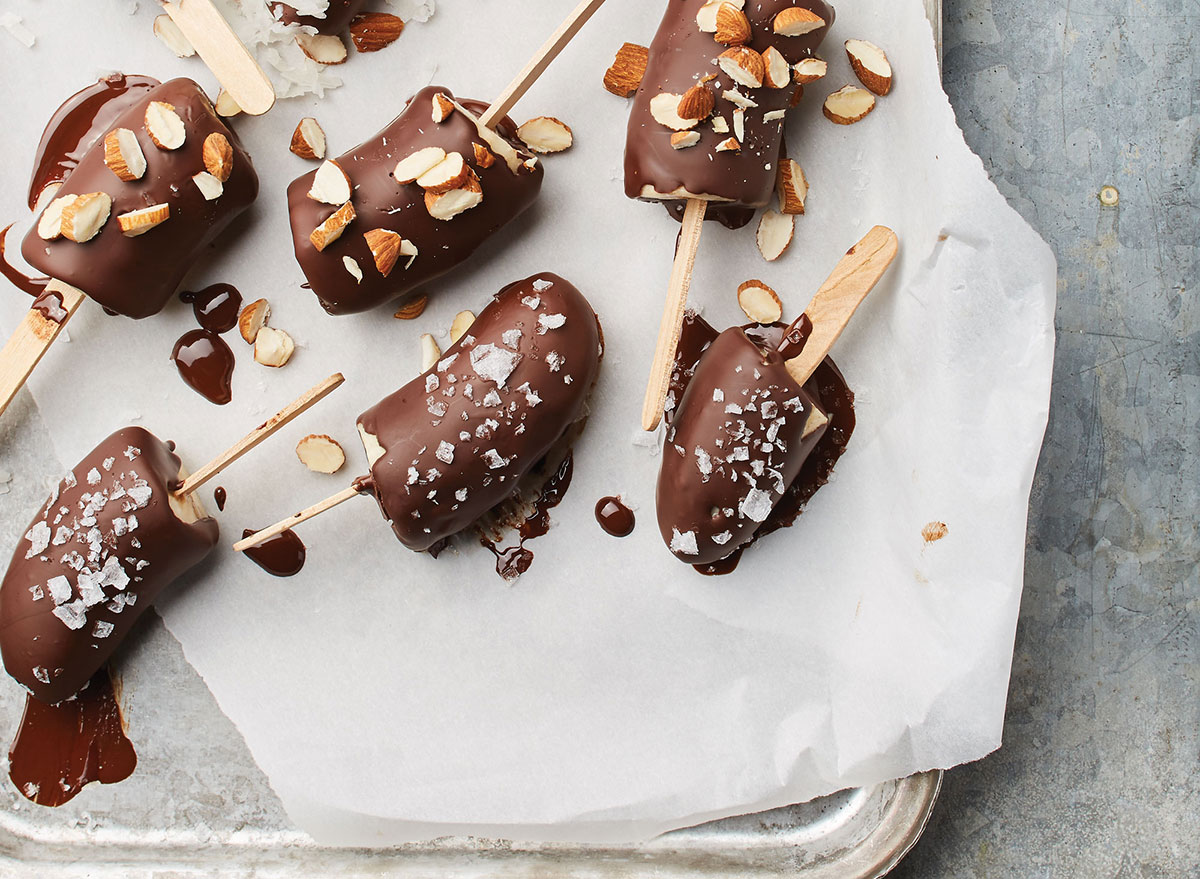 Dark chocolate dipped bananas