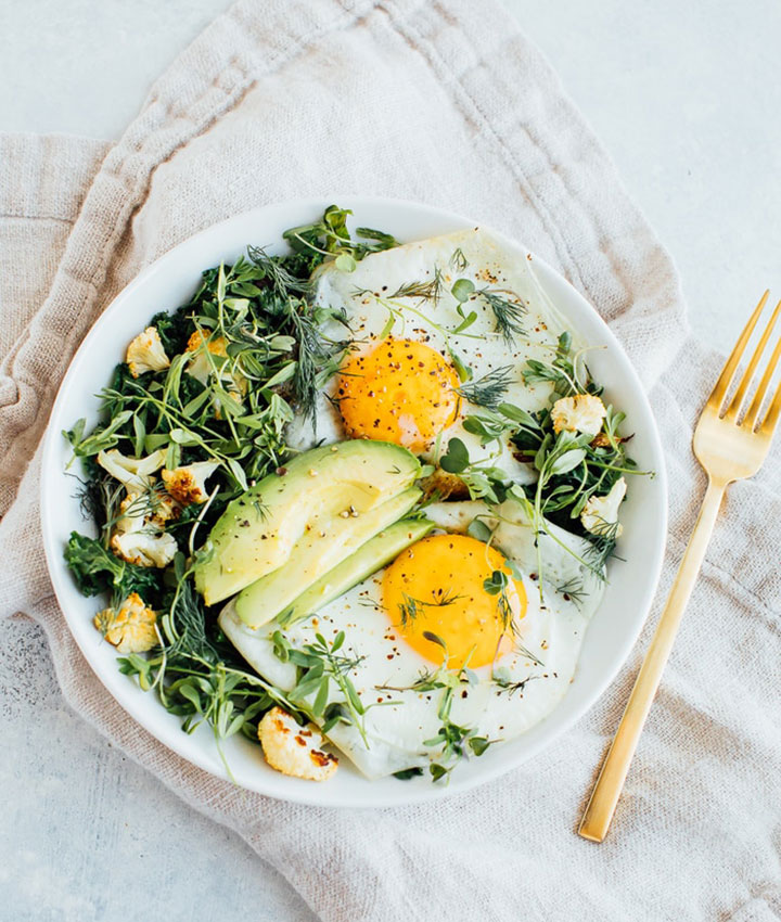 egg and green bowl