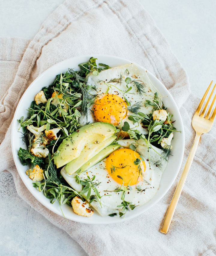 Egg and greens bowl