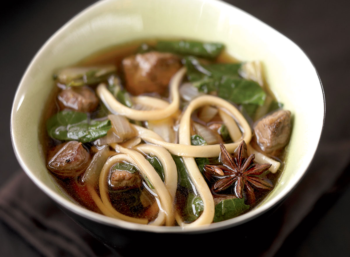 Asian beef noodle soup