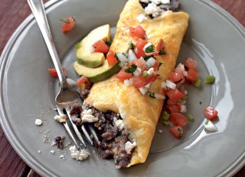 Black bean omelet