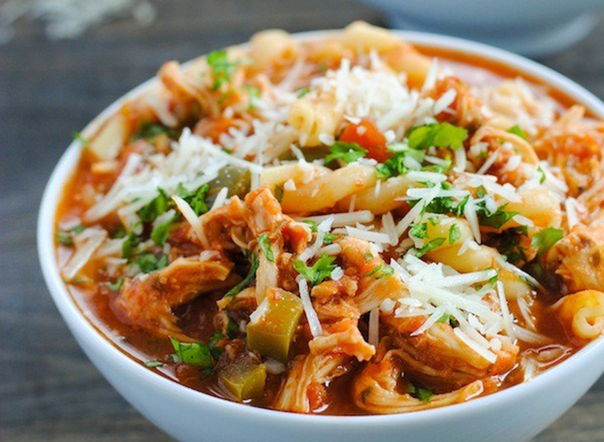 https://www.eatthis.com/wp-content/uploads/sites/4/2018/12/healthy-crock-pot-recipes-Slow-Cooker-Chicken-Parmesan-Soup-1.jpg