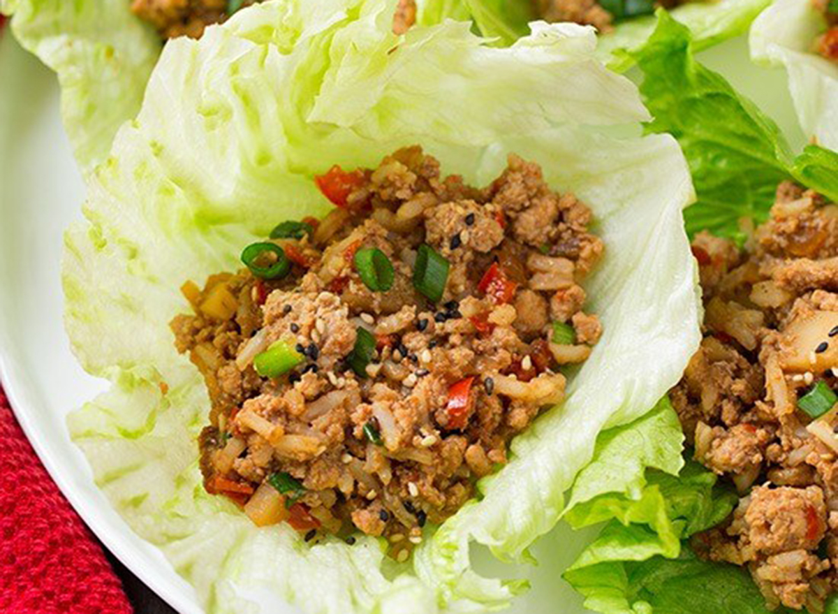 asian chicken lettuce wraps