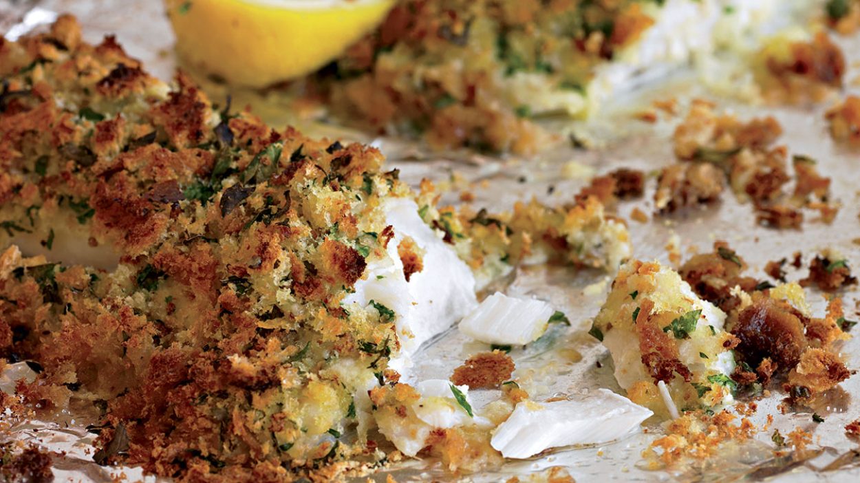 OvenBaked Fish with Herbed Breadcrumbs Eat This Not That