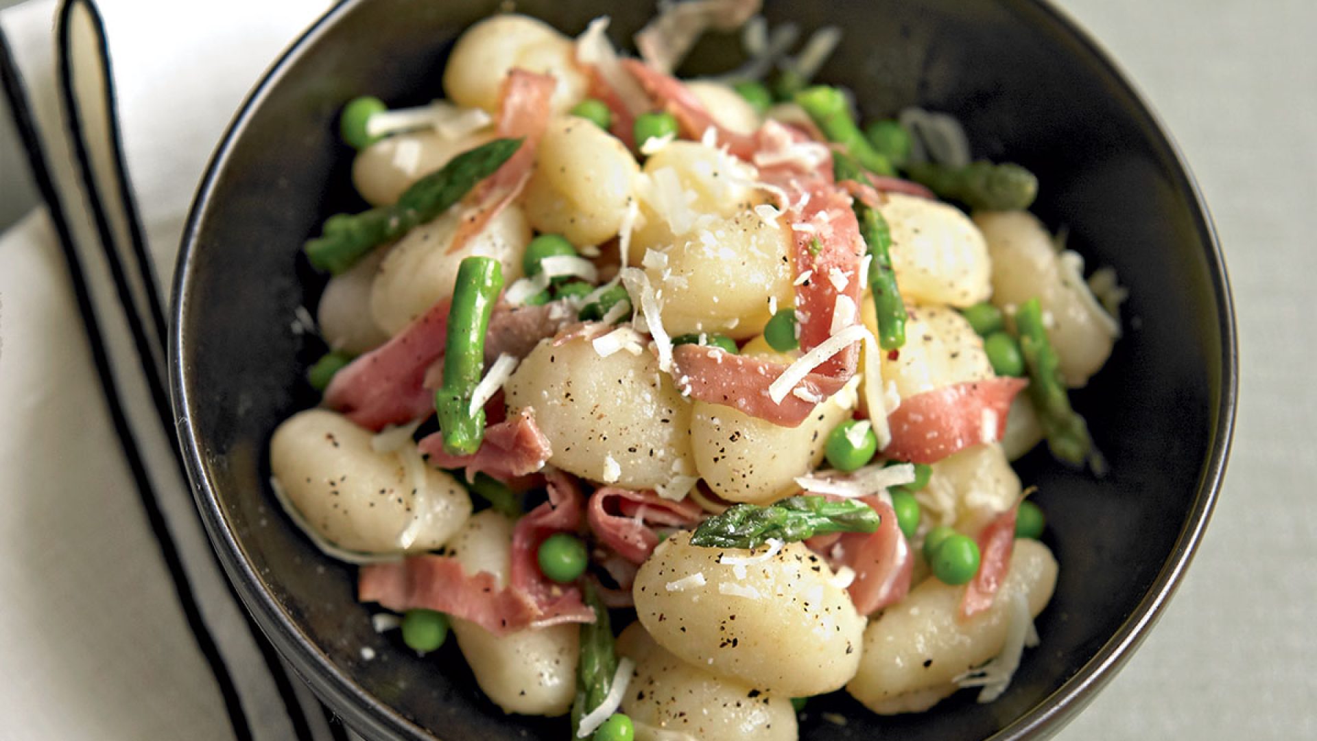 Quick Gnocchi With Peas and Prosciutto Recipe Eat This Not That