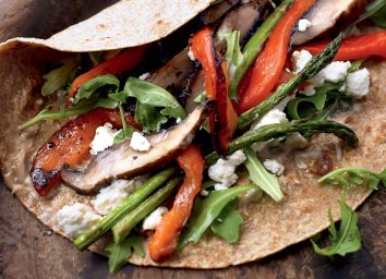 Healthy grilled vegetable wrap