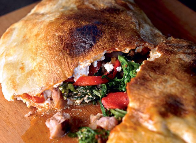 Healthy loaded calzone
