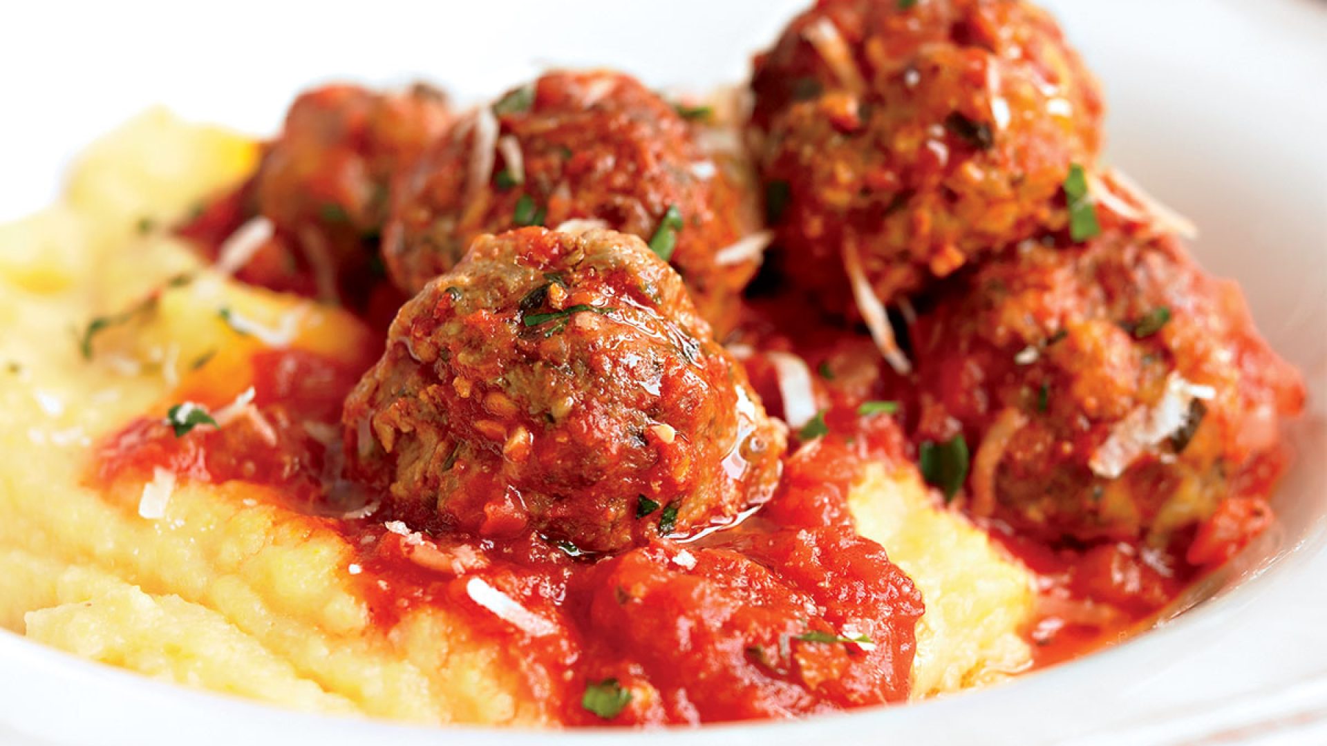 LowCalorie Meatballs With Polenta Recipe Eat This Not That
