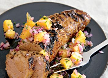 Pork tenderloin with grilled pineapple salsa