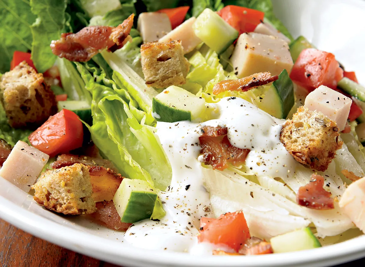 Healthy Turkey BLT Salad With Ranch Dressing Recipe — Eat This Not That