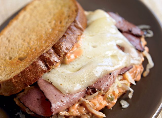 Healthy turkey reuben