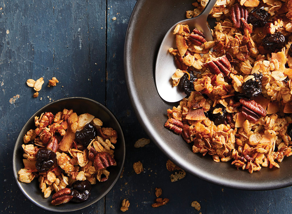 Honey pecan cherry granola