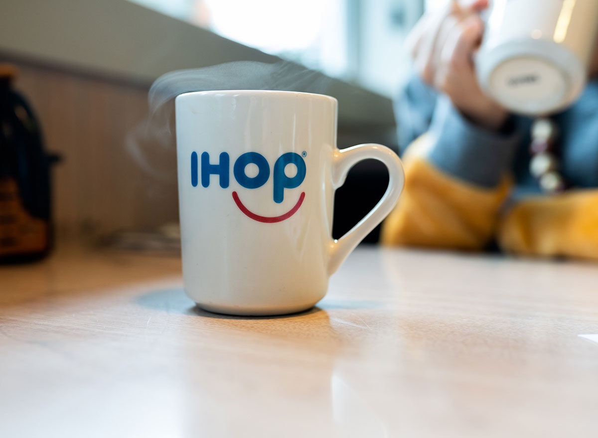 Ihop coffee mug steaming