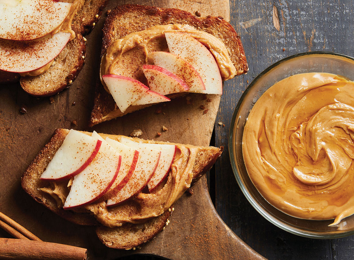 Maple cashew apple toast